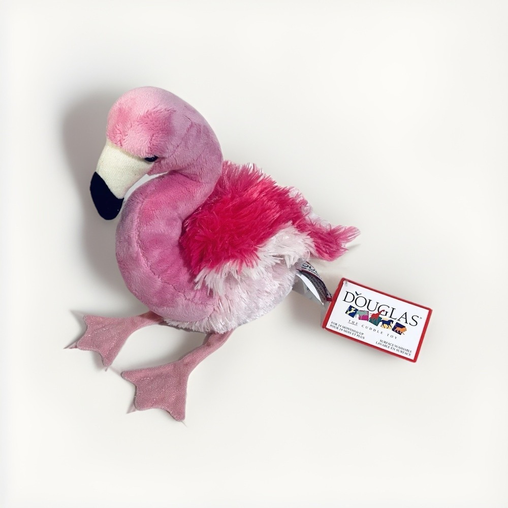 Pink‎ Flamingo Stuffed Animal Plush 7" Douglas Cuddle Toy 2016